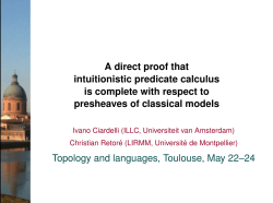 A direct proof that intuitionistic predicate calculus is complete with
