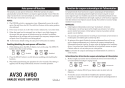 AV30 AV60 Auto power-off function
