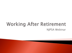Employment After Retirement