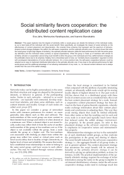 Social similarity favors cooperation: the distributed content