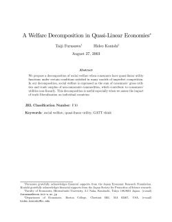 A Welfare Decomposition in Quasi-Linear Economies