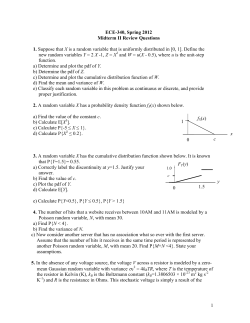 1 ECE-340, Spring 2012 Midterm II Review Questions 1. Suppose