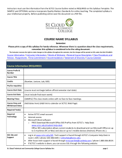 Online Syllabus Template AASC Approved ()