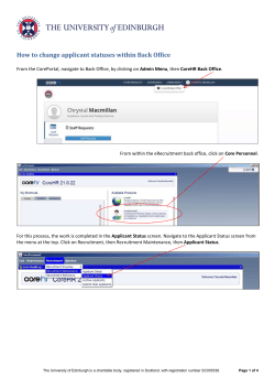 How to change applicant statuses within Back Office