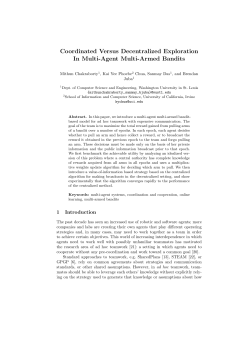 Coordinated Versus Decentralized Exploration In Multi