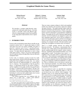 Graphical Models for Game Theory