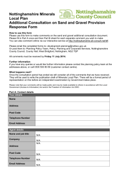 Nottinghamshire and Nottingham Waste Core Strategy