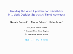 Deciding the value 1 problem for reachability in 1