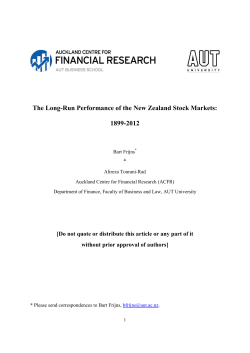 The Long-Run Performance of the New Zealand Stock Markets