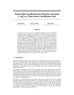 Patient Risk Stratification for Hospital-Associated C. diff