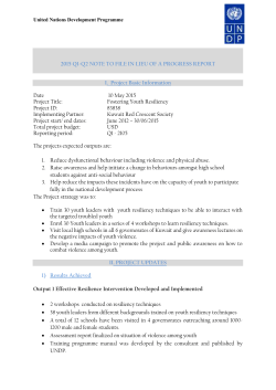 2015-Q1-Q2 Report Youth Resiliency -Note To File