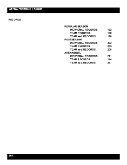 arena football league 184 records regular season individual records