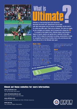 "What is Ultimate?" flyer