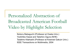 Personalized Abstraction of Broadcasted American Football Video