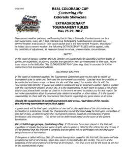 real co cup extraordinary tournament rules