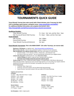 TPF 2017 Tournament Guide