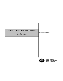 the national hockey league in canada