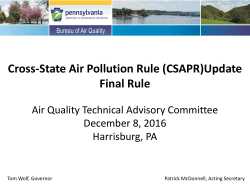 Cross-State Air Pollution Rule (CSAPR)Update Final Rule