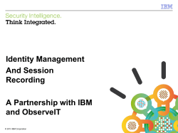 IBM`s Privileged Identity Management (PIM)