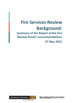 Background paper 3: Summary of Swain Report recommendations