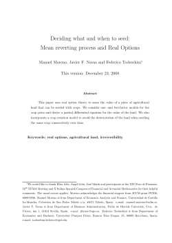 Deciding what and when to seed: Mean reverting process and