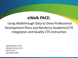 Instructional walk-throughs - Association for Career and Technical