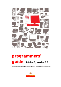 Programmers` Guide to PAF&reg; raw data products