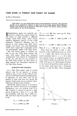 Take Some-A format and family of games