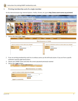 Instructions for printing SASMT membership cards. 1 Printing