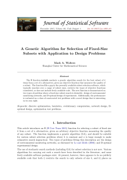 A Genetic Algorithm for Selection of Fixed