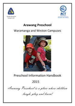 Arawang Preschool is a place where children laugh, play and learn!