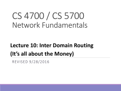 Inter Domain Routing