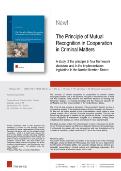 The Principle of Mutual Recognition in Cooperation in