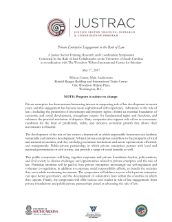 Private Enterprise Engagement in the Rule of Law