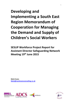 Local Authority signatories to the Memorandum of Cooperation