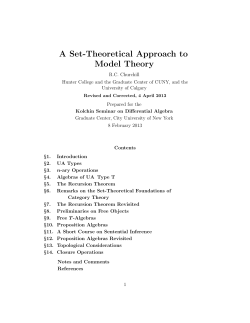A Set-Theoretical Approach to Model Theory