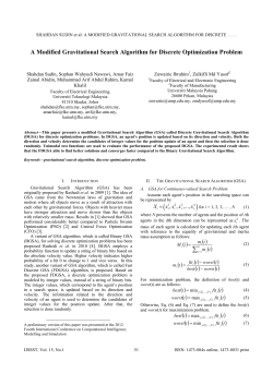 A Modified Gravitational Search Algorithm for Discrete