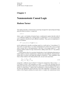 Nonmonotonic Causal Logic