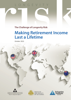 The Challenge of Longevity Risk: Making Retirement Income last a