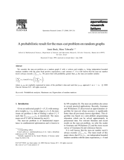 A probabilistic result for the max
