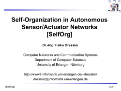 PPT - Self-Organization in Sensor and Actor Networks