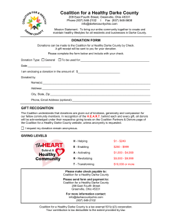 Coalition for Darke County Donation Form