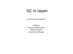 ILC in Japan - CERN Indico
