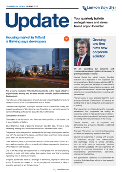 Housing market in Telford is thriving says developers Growing law