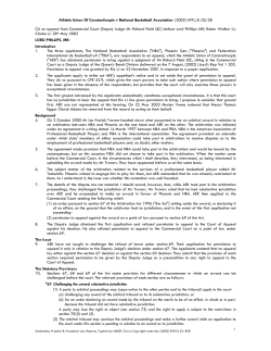 Athletic Union Of Constantinople v National Basketball Association