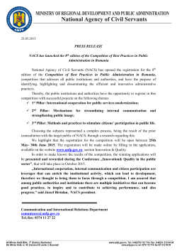 NACS has launched the 8 th edition of the Competition of Best