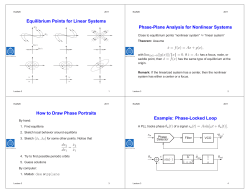 Equilibrium Points for Linear Systems Phase-Plane Analysis