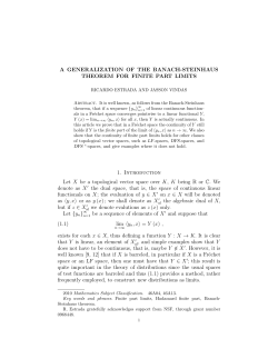 A GENERALIZATION OF THE BANACH