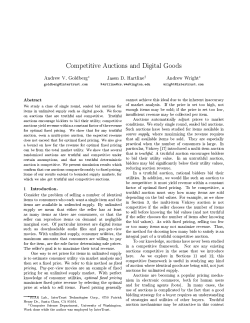 Competitive Auctions and Digital Goods