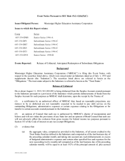 mheac event notice. release of collateral. 8-11-10